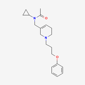 molecular formula C20H28N2O2 B3869557 N-cyclopropyl-N-{[1-(3-phenoxypropyl)-1,2,5,6-tetrahydropyridin-3-yl]methyl}acetamide 