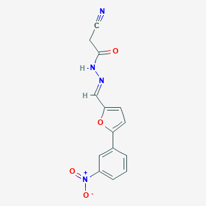 molecular formula C14H10N4O4 B386957 2-cyano-N'-{(E)-[5-(3-nitrophenyl)furan-2-yl]methylidene}acetohydrazide 