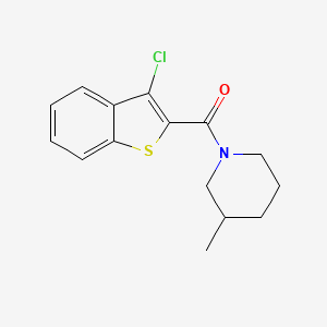 molecular formula C15H16ClNOS B3869590 1-[(3-chloro-1-benzothien-2-yl)carbonyl]-3-methylpiperidine 