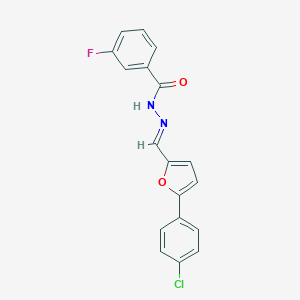 N'-{[5-(4-chlorophenyl)-2-furyl]methylene}-3-fluorobenzohydrazide