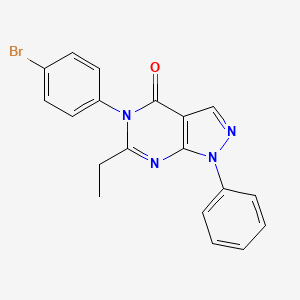 molecular formula C19H15BrN4O B3869621 5-(4-bromophenyl)-6-ethyl-1-phenyl-1,5-dihydro-4H-pyrazolo[3,4-d]pyrimidin-4-one 