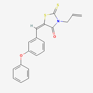 molecular formula C19H15NO2S2 B3869628 3-allyl-5-(3-phenoxybenzylidene)-2-thioxo-1,3-thiazolidin-4-one 