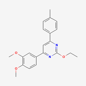 molecular formula C21H22N2O3 B3869657 4-(3,4-dimethoxyphenyl)-2-ethoxy-6-(4-methylphenyl)pyrimidine 
