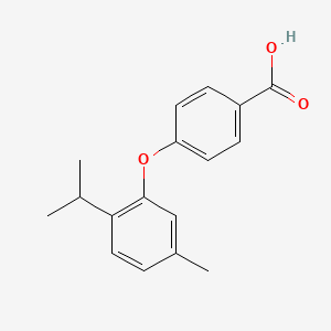 molecular formula C17H18O3 B3869677 4-(2-isopropyl-5-methylphenoxy)benzoic acid 