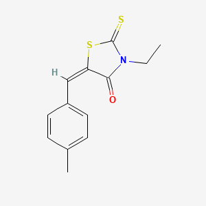 molecular formula C13H13NOS2 B3869704 3-ethyl-5-(4-methylbenzylidene)-2-thioxo-1,3-thiazolidin-4-one 