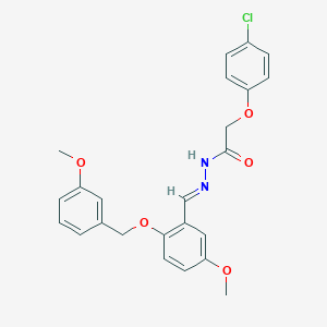 molecular formula C24H23ClN2O5 B386972 2-(4-chlorophenoxy)-N'-{5-methoxy-2-[(3-methoxybenzyl)oxy]benzylidene}acetohydrazide 