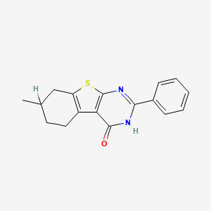 molecular formula C17H16N2OS B3869738 7-methyl-2-phenyl-5,6,7,8-tetrahydro[1]benzothieno[2,3-d]pyrimidin-4(3H)-one CAS No. 95211-45-3