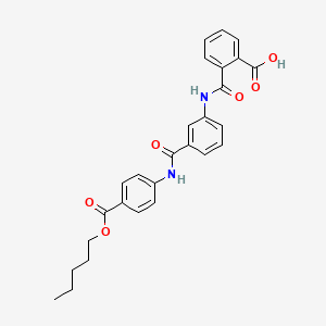 2-[({3-[({4-[(pentyloxy)carbonyl]phenyl}amino)carbonyl]phenyl}amino)carbonyl]benzoic acid