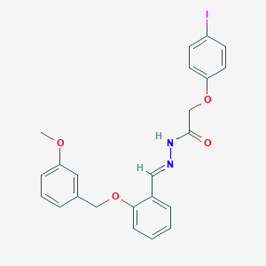 molecular formula C23H21IN2O4 B386977 2-(4-iodophenoxy)-N'-{2-[(3-methoxybenzyl)oxy]benzylidene}acetohydrazide 
