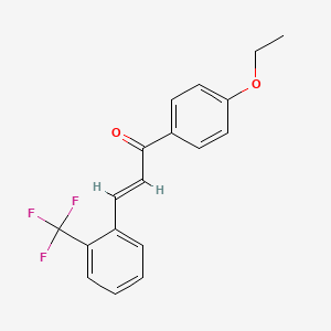 (2E)-1-(4-ethoxyphenyl)-3-[2-(trifluoromethyl)phenyl]prop-2-en-1-one