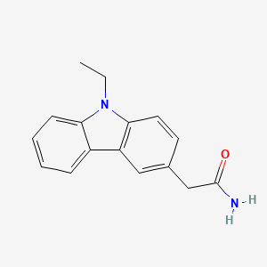 molecular formula C16H16N2O B3869833 2-(9-ethyl-9H-carbazol-3-yl)acetamide 
