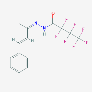 molecular formula C14H11F7N2O B386989 2,2,3,3,4,4,4-heptafluoro-N'-(1-methyl-3-phenyl-2-propenylidene)butanohydrazide 