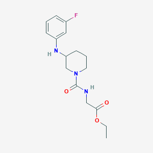 molecular formula C16H22FN3O3 B3869894 ethyl N-({3-[(3-fluorophenyl)amino]-1-piperidinyl}carbonyl)glycinate 