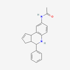 molecular formula C20H20N2O B3869896 N-(4-phenyl-3a,4,5,9b-tetrahydro-3H-cyclopenta[c]quinolin-8-yl)acetamide 