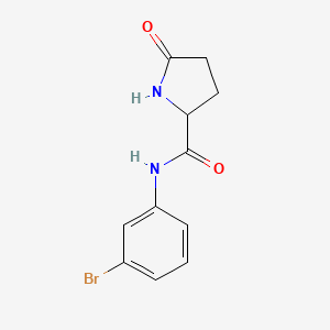molecular formula C11H11BrN2O2 B3869919 N-(3-bromophenyl)-5-oxoprolinamide 