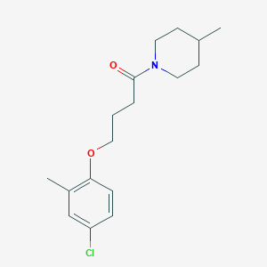molecular formula C17H24ClNO2 B3869923 1-[4-(4-chloro-2-methylphenoxy)butanoyl]-4-methylpiperidine 
