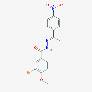 3-bromo-N'-(1-{4-nitrophenyl}ethylidene)-4-methoxybenzohydrazide