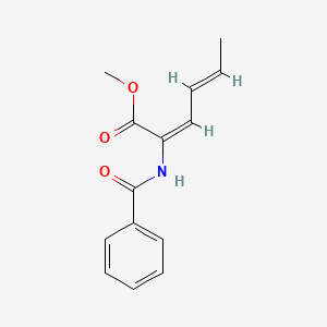 molecular formula C14H15NO3 B3869974 methyl 2-(benzoylamino)-2,4-hexadienoate 