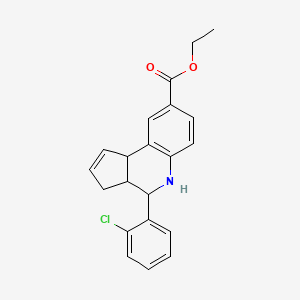 molecular formula C21H20ClNO2 B3869997 ethyl 4-(2-chlorophenyl)-3a,4,5,9b-tetrahydro-3H-cyclopenta[c]quinoline-8-carboxylate 