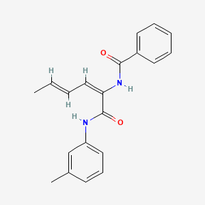 N-(1-{[(3-methylphenyl)amino]carbonyl}-1,3-pentadien-1-yl)benzamide