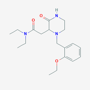 molecular formula C19H29N3O3 B3870010 2-[1-(2-ethoxybenzyl)-3-oxo-2-piperazinyl]-N,N-diethylacetamide 