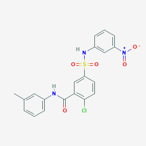 2-chloro-5-({3-nitroanilino}sulfonyl)-N-(3-methylphenyl)benzamide