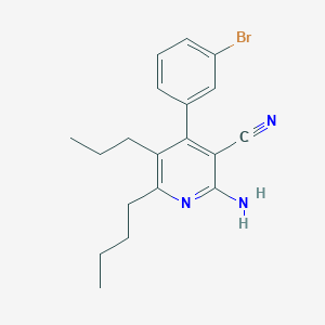molecular formula C19H22BrN3 B3870056 2-amino-4-(3-bromophenyl)-6-butyl-5-propylnicotinonitrile 