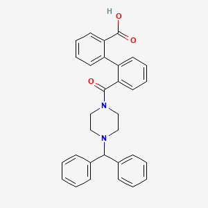 2'-{[4-(diphenylmethyl)-1-piperazinyl]carbonyl}-2-biphenylcarboxylic acid