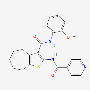 N-(3-{[(2-methoxyphenyl)amino]carbonyl}-5,6,7,8-tetrahydro-4H-cyclohepta[b]thien-2-yl)isonicotinamide