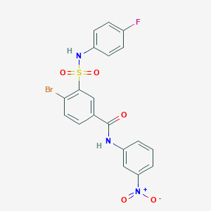 molecular formula C19H13BrFN3O5S B387009 4-bromo-3-[(4-fluorophenyl)sulfamoyl]-N-(3-nitrophenyl)benzamide 