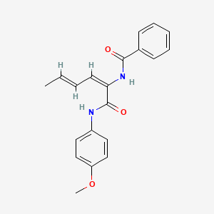 N-(1-{[(4-methoxyphenyl)amino]carbonyl}-1,3-pentadien-1-yl)benzamide