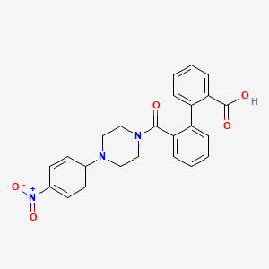 molecular formula C24H21N3O5 B3870121 2'-{[4-(4-nitrophenyl)-1-piperazinyl]carbonyl}-2-biphenylcarboxylic acid 