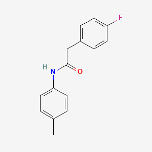 molecular formula C15H14FNO B3870125 2-(4-fluorophenyl)-N-(4-methylphenyl)acetamide 