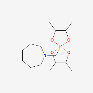 molecular formula C15H30NO4P B3870128 1-[(2,3,7,8-tetramethyl-1,4,6,9-tetraoxa-5lambda~5~-phosphaspiro[4.4]non-5-yl)methyl]azepane 