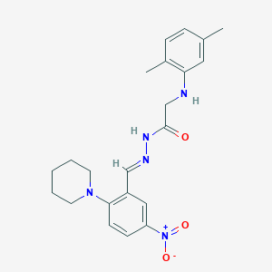 2-(2,5-dimethylanilino)-N'-[5-nitro-2-(1-piperidinyl)benzylidene]acetohydrazide