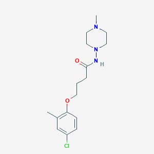 molecular formula C16H24ClN3O2 B3870131 4-(4-chloro-2-methylphenoxy)-N-(4-methyl-1-piperazinyl)butanamide 