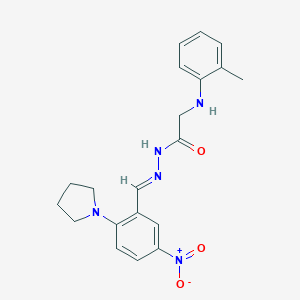 N'-[5-nitro-2-(1-pyrrolidinyl)benzylidene]-2-(2-toluidino)acetohydrazide