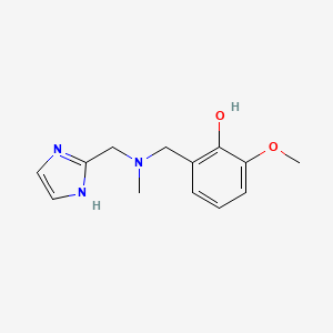 molecular formula C13H17N3O2 B3870170 2-{[(1H-imidazol-2-ylmethyl)(methyl)amino]methyl}-6-methoxyphenol 