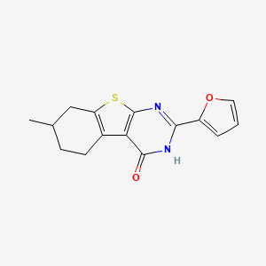 molecular formula C15H14N2O2S B3870186 2-(2-furyl)-7-methyl-5,6,7,8-tetrahydro[1]benzothieno[2,3-d]pyrimidin-4(3H)-one 