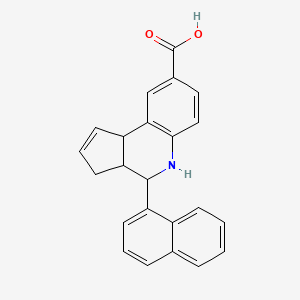 molecular formula C23H19NO2 B3870200 4-(1-naphthyl)-3a,4,5,9b-tetrahydro-3H-cyclopenta[c]quinoline-8-carboxylic acid 