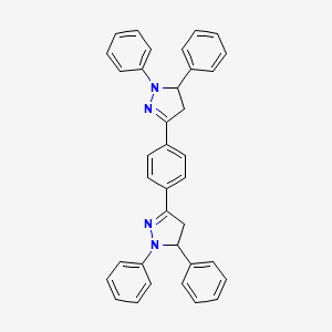 molecular formula C36H30N4 B3870232 3,3'-(1,4-phenylene)bis(1,5-diphenyl-4,5-dihydro-1H-pyrazole) CAS No. 7267-75-6
