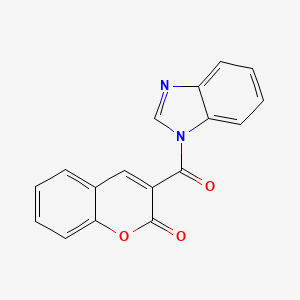 molecular formula C17H10N2O3 B3870236 3-(1H-benzimidazol-1-ylcarbonyl)-2H-chromen-2-one 