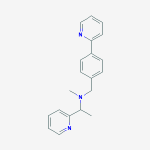 molecular formula C20H21N3 B3870249 N-methyl-1-pyridin-2-yl-N-(4-pyridin-2-ylbenzyl)ethanamine 