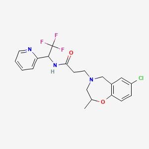 3-(7-chloro-2-methyl-2,3-dihydro-1,4-benzoxazepin-4(5H)-yl)-N-[2,2,2-trifluoro-1-(2-pyridinyl)ethyl]propanamide