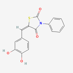 molecular formula C16H11NO4S B3870289 5-(3,4-dihydroxybenzylidene)-3-phenyl-1,3-thiazolidine-2,4-dione 