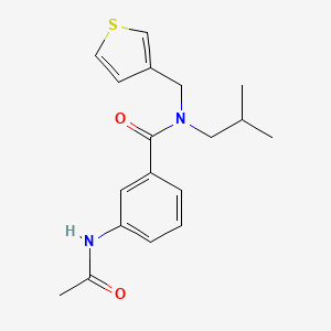 molecular formula C18H22N2O2S B3870291 3-(acetylamino)-N-isobutyl-N-(3-thienylmethyl)benzamide 