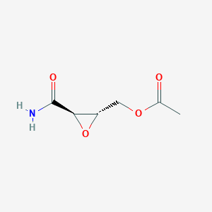 B038703 [(2S,3R)-3-Carbamoyloxiran-2-yl]methyl acetate CAS No. 117069-16-6