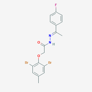 2-(2,6-dibromo-4-methylphenoxy)-N'-[1-(4-fluorophenyl)ethylidene]acetohydrazide