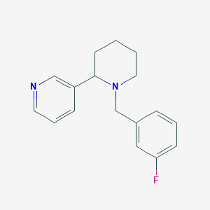 molecular formula C17H19FN2 B3870327 3-[1-(3-fluorobenzyl)-2-piperidinyl]pyridine 