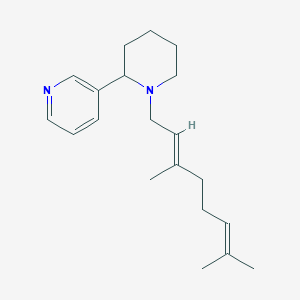 molecular formula C20H30N2 B3870333 3-[1-(3,7-dimethyl-2,6-octadien-1-yl)-2-piperidinyl]pyridine 